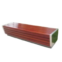 2 Meter Long Backless Benches Stainless Steel Street Urban Modern Seat Outdoor Wooden Bench Without Back